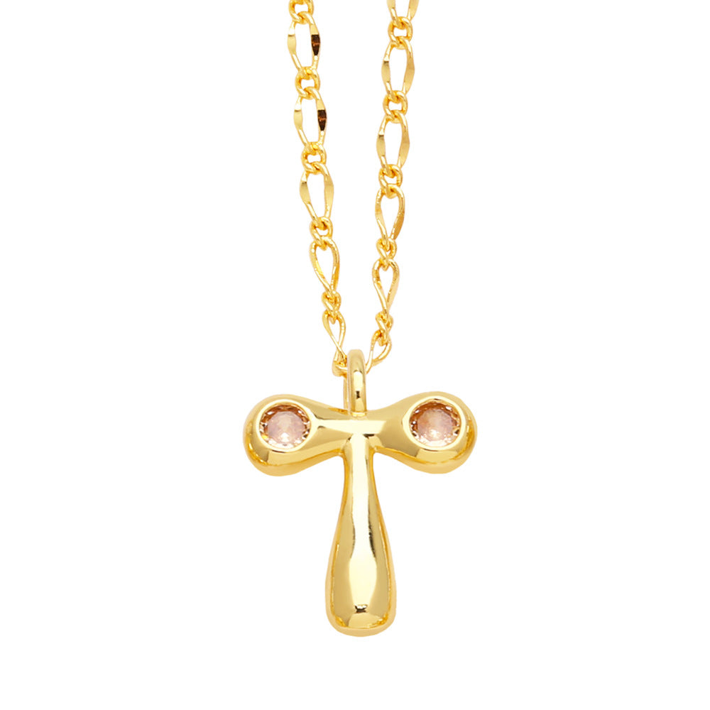 Wholesale 26 English Letters Gold Plated Necklace